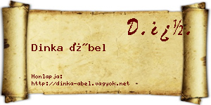 Dinka Ábel névjegykártya