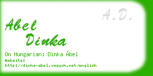 abel dinka business card